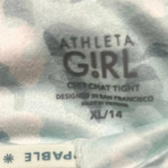 Girls Athleta size XL 14 crop leggings - Picture 3 of 3